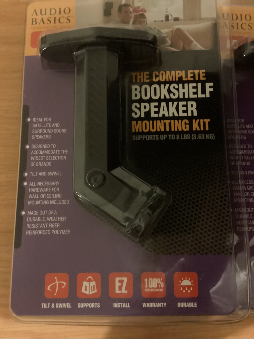 Audio Basics TWO The Complete Bookshelf Speaker Mounting Kit - Black